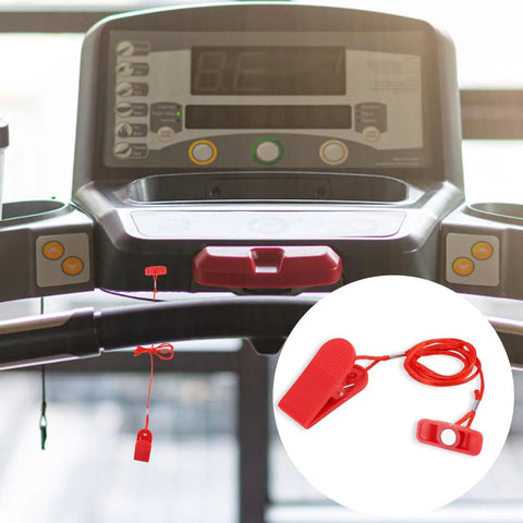 Two Pack Universal Treadmill Magnet Safety Keys With Rectangular Magnetic Emergency Stop Switch for most treadmills shown on console