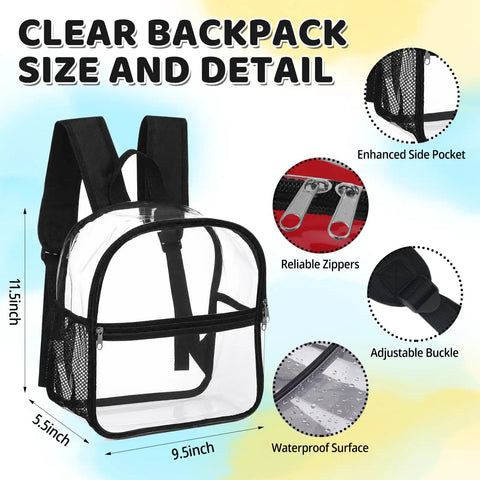 All In One Back To School Supplies Kit With 6 Clear Backpacks And 150 Pieces Including Notebooks Pencils Folders Glue Scissors