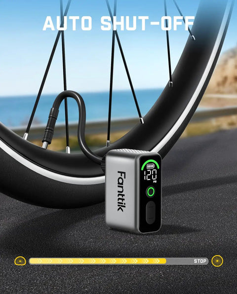 Tiny But Mighty Mini Electric Bike Pump With 120 PSI Presta And Schrader Valve Fast Inflate Ultra Portable For Road Bikes