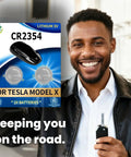 Two CR2354 Battery Pack For Tesla Model X And X Plaid Key Fob Replacement With Opening Pry Tool Included OEM Style Cells 2 Pack