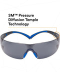 SecureFit Safety Glasses With Scotchgard Anti Fog Anti Scratch Lenses 20 Pack ANSI Z87 Rated gray lens front view