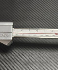 Close-up of a Digital Caliper With Small Point Jaw Stainless Steel Construction For Tiny Grooves And Tight Slots 0 To 6 Inch Measuring Tool