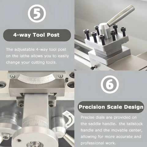 Heavy Duty Mini Metal Lathe Featuring 900W Brushless Motor And Ultra Smooth Variable Speed For 8 X 16 Inch Precision Turning And Threading A Badass Benchtop Rig That Shreds Steel Like Butter For Weekend Warriors