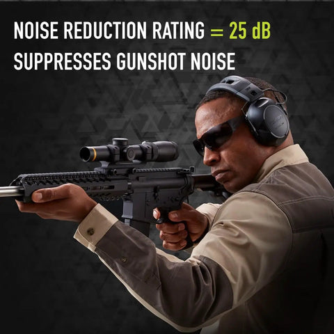 Bluetooth Hearing Protection Ear Muffs With 25 dB NRR Electronic Hearing Protection Headphones For Shooting And Hunting All Day Comfort Mowing Construction Concerts And More