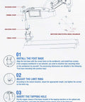 Installation instructions for Heavy Duty Electric Tapping Machine With 360 Degree Universal Tapping Arm And 9Pcs Ansi Collets.