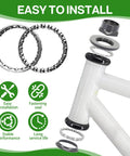 12 Piece Bike Wheel Ball Bearings and Retainer Cages Set in Three Sizes for Front and Rear Hubs and Bottom Bracket, steel parts shown