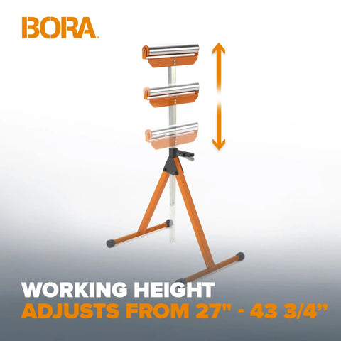 Heavy Duty Roller Stand For Woodworking, Pro Grade Outfeed Roller, Fits Table Saw And Miter Saw, 27 To 43.75 Inches, 200 Lb Capacity, Portable Shop Helper