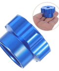Outdoor Spigot Handle Replacement Kit With High Temperature Resistant Aluminum Alloy, blue handle in hand and close-up view