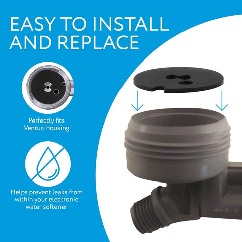 Water Softener Venturi Gasket Replacement Kit, 3 Pack Silicone Gaskets, Fits Whirlpool Kenmore Elite Ecodyne, easy installation diagram