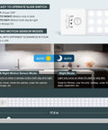84 LED Wireless Closet Lights With Motion Sensor, no cord, 17-inch size, installed in kitchen, daylight white, dual mode