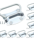 Three And One Half Inch Heavy Duty Pull Ring Handles For Toolboxes Chests And Doors Zinc Plated Steel Construction Pack Of Eight