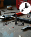 Stainless Steel Quick Release Toggle Latch Clamps Set, shown on a workbench with tools, for trunk boxes and workshop use.