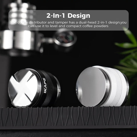 53mm Coffee Distributor And Hand Tamper With Adjustable Depth For Espresso Fits 53mm And 54mm Portafilters Including Breville Bottomless 54mm