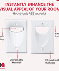 Two Pack Wall Plate Cable Pass Through With Bracket In Wall Cable Management Kit showing installation and features