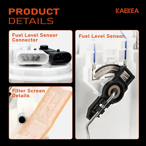 Close-up details of Electric Fuel Pump Module Assembly With Pressure Sensor For Chevrolet Astro And GMC Safari 4.3L 2000 2005 Replacement Part