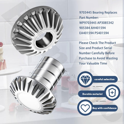 Heavy Duty Stand Mixer Worm Gear Kit Replacement For 5Qt And 6Qt Models Includes Worm Gear, Gear, Bearing, Gasket, Circlip And Two 1.8 Oz Food Grade Grease Tubes Fits A Bunch Of Appliances Requiring Food Grade Lubricant