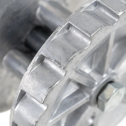 Close-up of metal ratchet wheel from Ratchet Wheel Replacement Kit For Cable Pullers With All Hardware Included For Easy Install And Smooth Tensioning, Durable Parts For Quick Repairs For Long Lasting Performance.