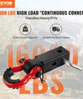 No Nonsense Heavy Duty 2 Inch Shackle Hitch Receiver Built With Grit And Rock Solid Aluminum Rated For 16000 Lbs Towing with red D-ring.