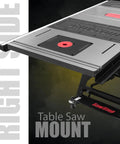 Beefy Heavy Duty Cast Iron Table Saw Router Extension Wing 27 By 16 Inches mounted on saw showing right side view
