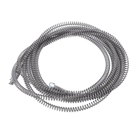Bad To The Bone Manganese Steel Drill Powered Snake Auger with coiled cable for clearing tough clogs in pipes.