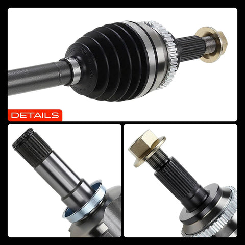 CV Axle Shaft Assembly For Ford Edge 2007-2014 And Lincoln MKX 2007-2015 Front Left Driver Side Replacement, close-up view