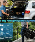 Person loading Dope Foldable Electric Bike For Adults And Teens With Removable 48V 10Ah Battery into car trunk