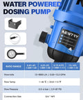 Water Powered Fertilizer Injector For Drip Irrigation With No Electricity Needed And Adjustable Dosing From 0.4 to 4 Percent, Three Quarter Inch NPT Liquid Doser features
