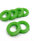 Green Silicone Washer Gasket Pack Of 20 For 3/4 Inch Garden Hose Fittings And Nozzles in close-up view