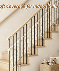 Built Tough Quilted Wall Padding Panels 4 Pack Thick Cushion Guards with Secure Tie Straps on indoor railing for scratch defense.