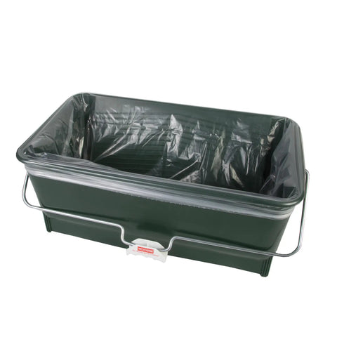 Wideboy Bucket Liner 5 Pack For No Mess Paint Cleanup Clear Disposable Liners in green bucket