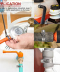 Three Hundred Piece Hose Clamp Set with Eight Sizes Ranging from Quarter Inch to One and Three Quarters Inch 304 Stainless Steel Worm Gear Clamps in use on various hoses and pipes.