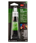 Black Super Weatherstrip & Gasket Adhesive 1 fl oz Tube (Pack of 1) in retail packaging, used for sealing car rubber gaskets and seals.