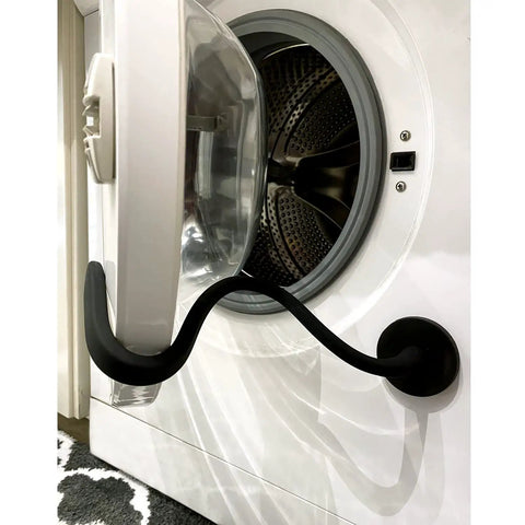 Magnetic Front Load Washer Door Prop Flexible Door Holder To Keep Washer Dry And Ventilated Prevent Odor Build Up Round Black Design