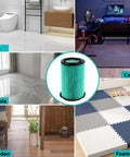 2 Pack VF6000 Five Layer Pleated Vacuum Filter Replacement For Wet Dry Vacuums with floor type examples: tile, carpet, marble