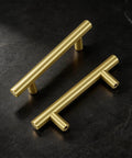 Brushed Gold Cabinet Pulls 5 Pack Three And Three Quarters Inch Hole Center Kitchen Cabinet Handles with Screws, modern design