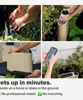 App Controlled Smart Lawn Sprinkler System With Solar Power installation steps and app control interface
