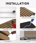 Step-by-step installation guide of Premium Acoustic Wood Slat Wall Panels with Sound Absorbing Properties for Noise Reduction.