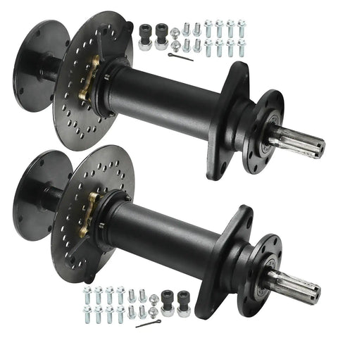 Heavy Duty 32 Inch Rear Differential Axle Kit With Six Tooth Spline Drive Shaft 25mm Four Bolt 110mm Wheel Hubs Flange For Go Karts