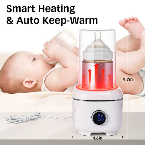 On Point Desktop Drink Chiller And Warmer With Heavy Duty Aluminum Mug And Cool Vibe Mood Light Rapid Beverage Heater For Iced Coffee Cold Juice Cola And Beer, designed for baby bottles, measuring 9.7in.