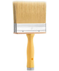 5 Inch Deck Stain Brush For Quick, Even Wood Finish, large synthetic bristle brush with yellow handle
