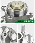 Set Of 2 Rear Wheel Bearing And Hub Assembly For Honda Accord 2013 2014 2015 2018 2019 2020 2021 2022 2023 And Acura TLX 2015 2020 5 Lug Fit OE 512544 BR930856 Heavy Duty Reinforced Bearings For Smooth Ride close-up of hub design