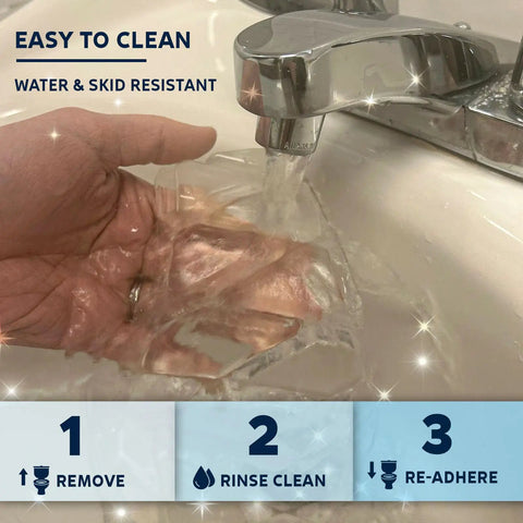 Rinsing a Gel Toilet Seat Cushion Padded Riser For Toilets and Commode Chair Pain Relief for Seniors and Disabled