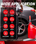 Fuel Transfer Pump With Quick Flow Control Nozzle Siphons Up To 2.6 GPM Dual Trigger Locking Nozzle For Gas Diesel And Watering Smooth Squeeze Operation For Fast Refuels And DIY Spill Free Transfers, car fueling