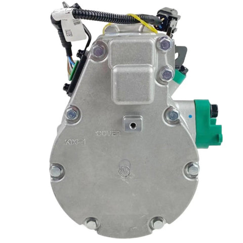 A/C Compressor Replacement Built Tough For Quick Climate Control Fixes On Hyundai Ioniq Electric Rides From 2017 To 2019 showing a direct fit unit with connectors.