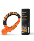 Heavy Duty Orange Uhmwpe Soft Shackle Half Inch X 22.83 Inch Reinforced Sleeve High Strength Tow Strap For Rock Crawlers To Get Your Rig Unstuck Quick with packaging.