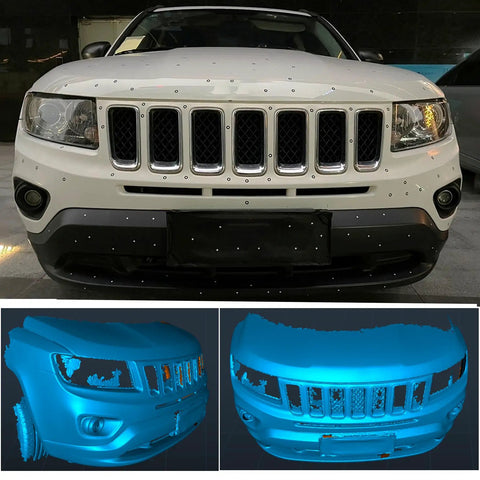 3D Scanning Marker Dots For Grab And Go Setup On Most 3D Scanners 3 Mm Size 840 Points on SUV hood and bumper