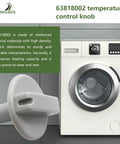 Temp Control Knob Replacement for Heaters, Durable 63818002 Style, next to a washing machine for size comparison