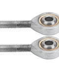 Beefy Galvanized Joint Bearing For Mechanical Linkage, Male Rod End With Left Thread, SAL6T K, 6mm Bore, Self Lubricating, Heavy Duty 4.4kN Dynamic Load And Solid Static Load For Repair Tasks, two views