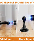 Soft Catch Magnetic Door Stopper For Bottom Of Door Stainless Steel Wall Or Floor Mount No Drilling Door Catch With 3D Adhesive Tapes