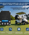 Plug And Play Straight Upgrade For Your Star Golf Cart This 48V 400 Amp Speed Motor Controller on golf course with cart.